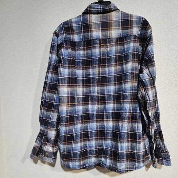 Weatherproof Vintage Blue Plaid Button-up size XL - Picture 2 of 7